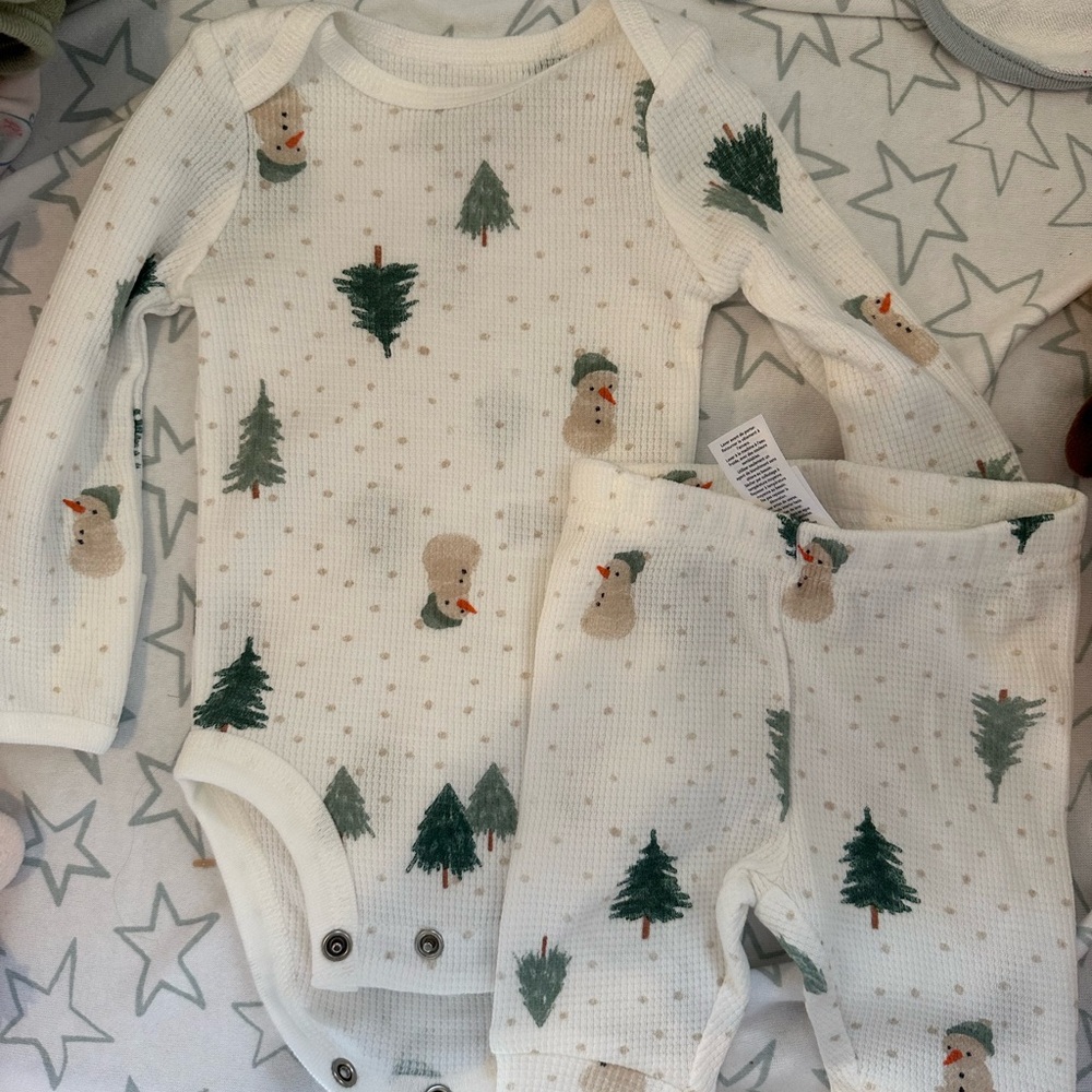 Cozy Holiday Print Kids Two Piece Set